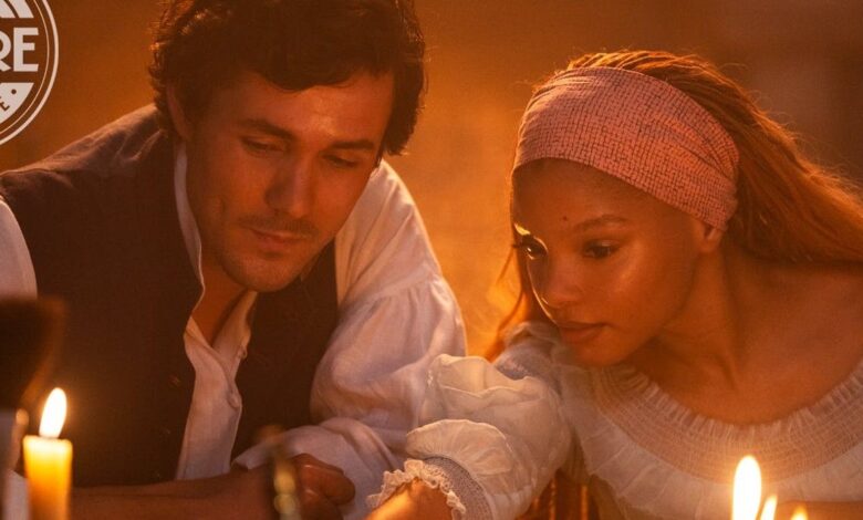 Eric and Ariel looking over a table in The LIttle Mermaid 2023 live-action remake