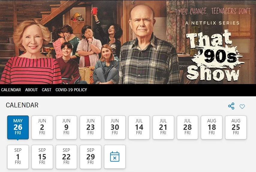 Fechas de rodaje de la temporada 2 de ese programa de los 90. Fechas de rodaje de la temporada 2 de ese programa de los 90.