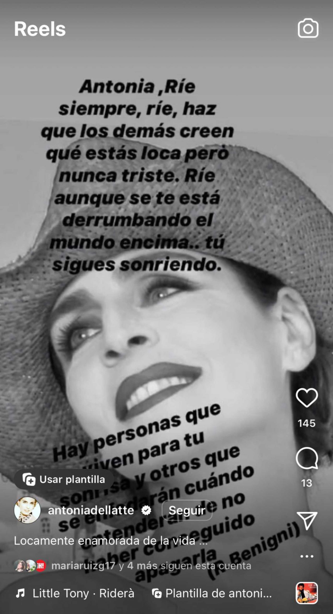 Stories de Instagram de Antonia Dell’Atte / Instagram