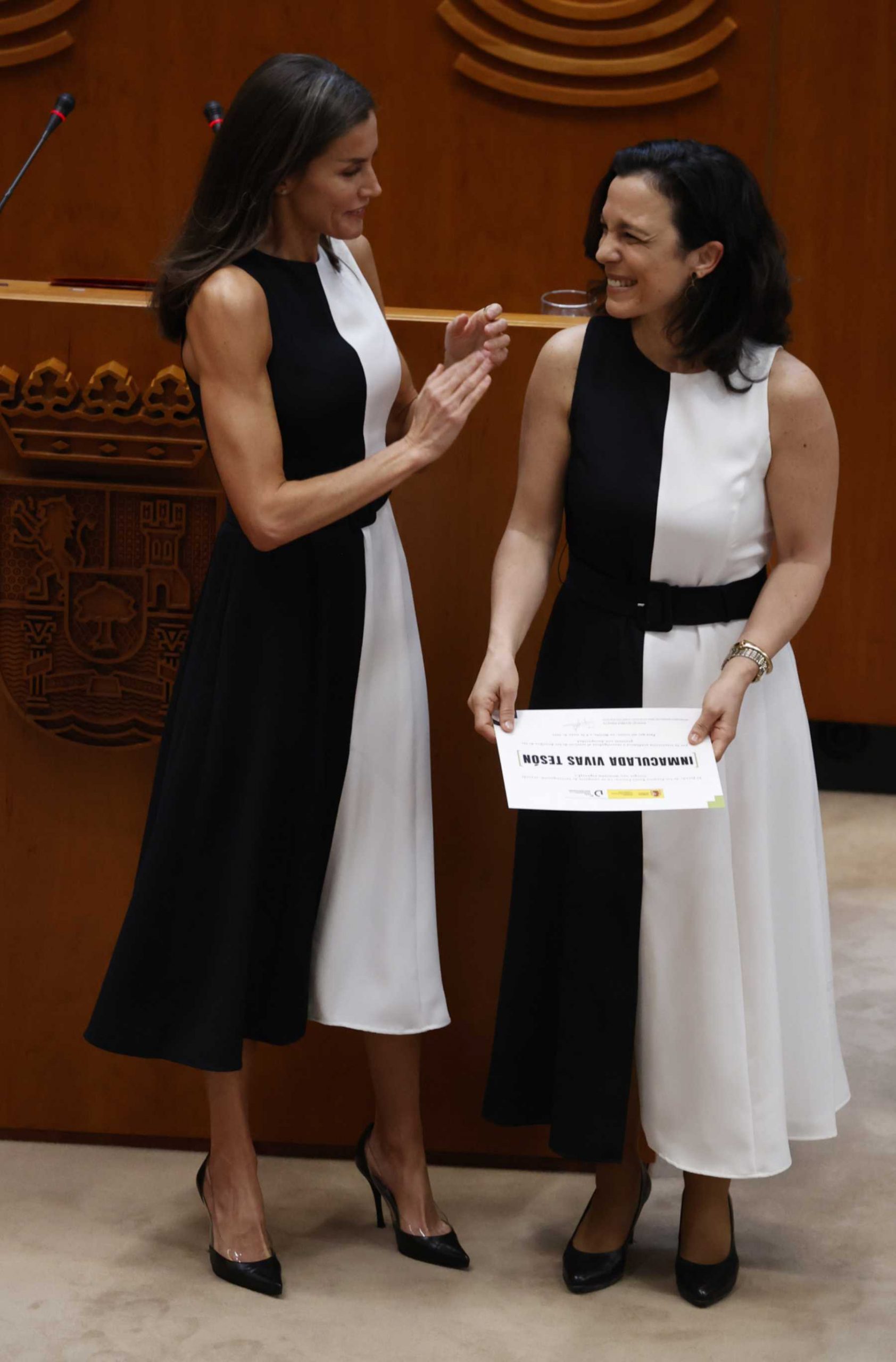 La Reina Letizia durante los Premios Reina Letizia 2021 en Mérida / Gtres