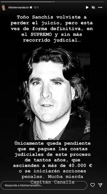 Storie de Kiko Hernández. / Instagram