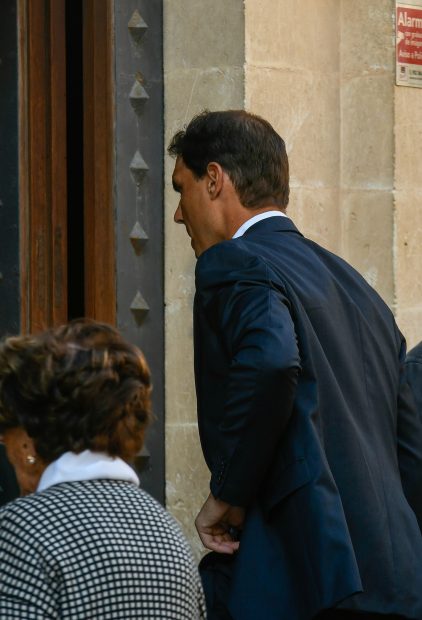 Rafa Nadal en el funeral de su suegro. / Gtres