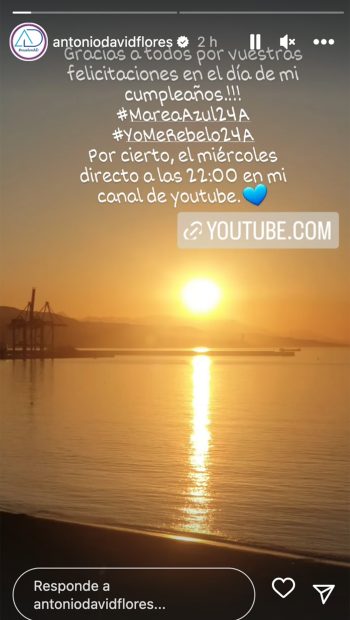 Antonio David el día de su cumpleaños / Instagram