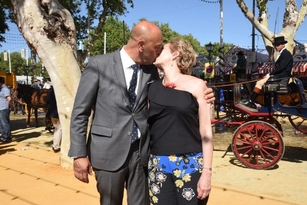 Ana Rosa Quintana y Juan Muñoz en la Feria de Abril / Gtres