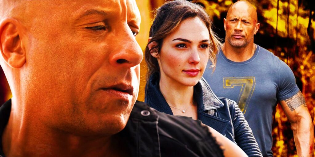 fast x movie vin diesel gal gadot the rock