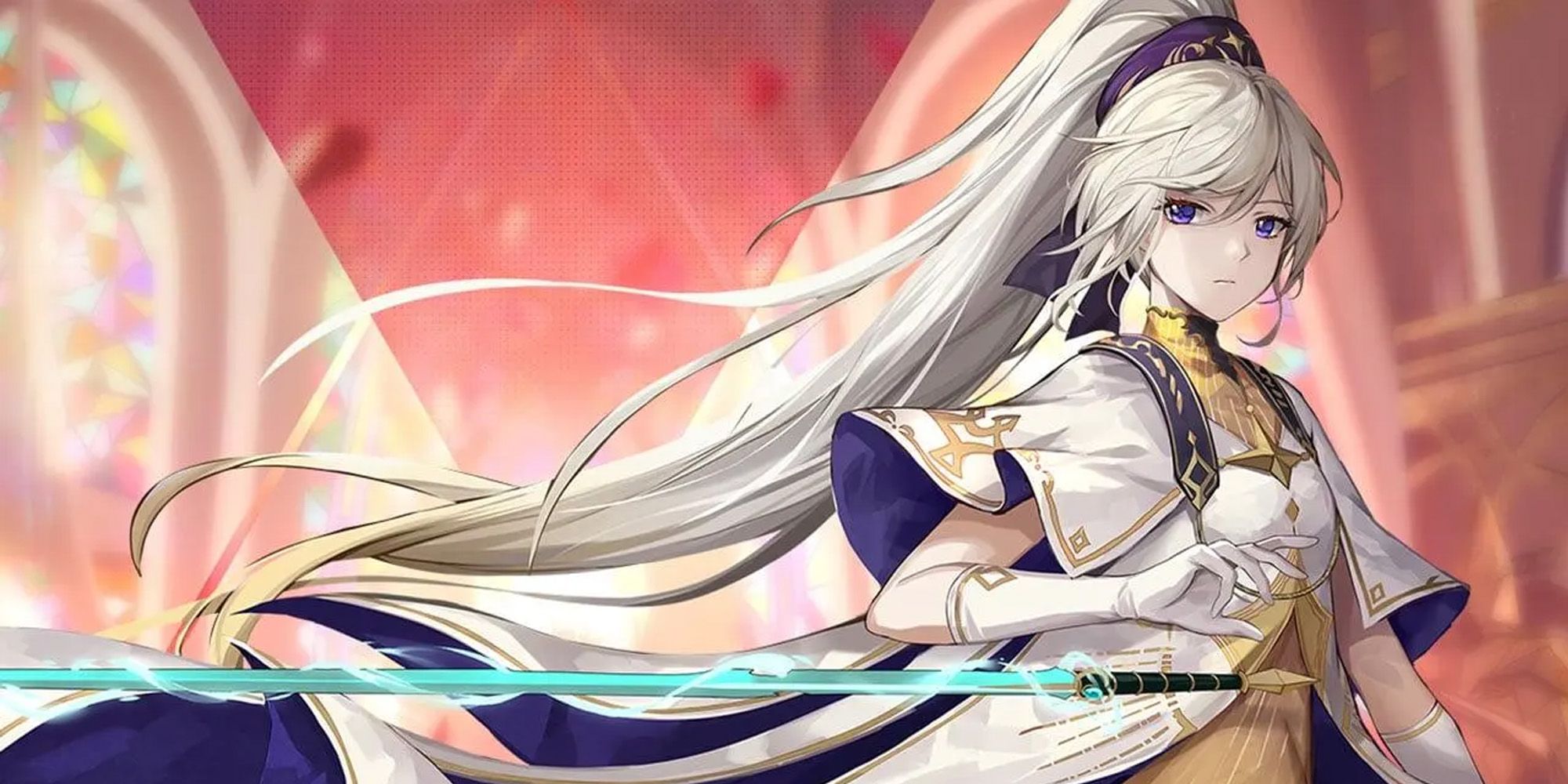 Anime-style illustration of Afterimage protagonist Renee with a sword floating at her side.