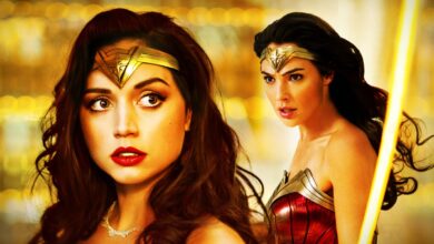 Ana de Armas and Gal Gadot as Wonder Woman.