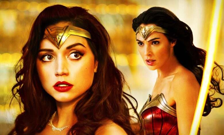 Ana de Armas and Gal Gadot as Wonder Woman.