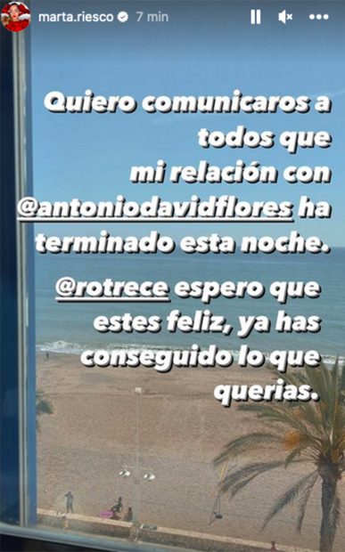 Storie de Marta Riesco / Redes sociales 