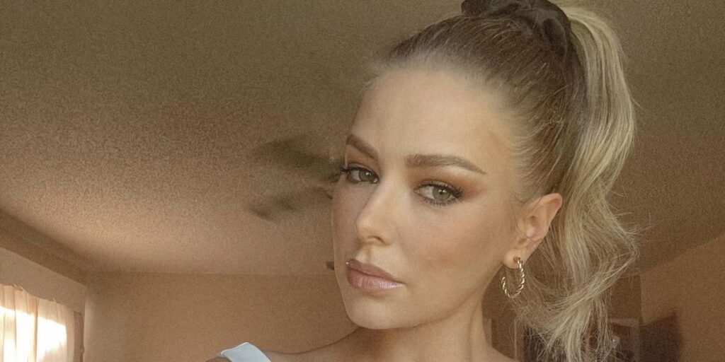 Vanderpump Rules' Ariana Madix looking somber with hair in ponytail