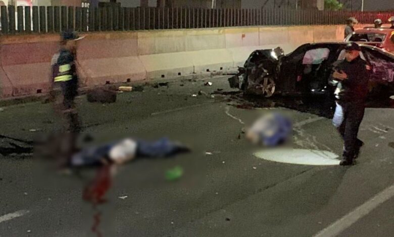 Choque en Periférico Norte deja 4 muertos y 2 heridos