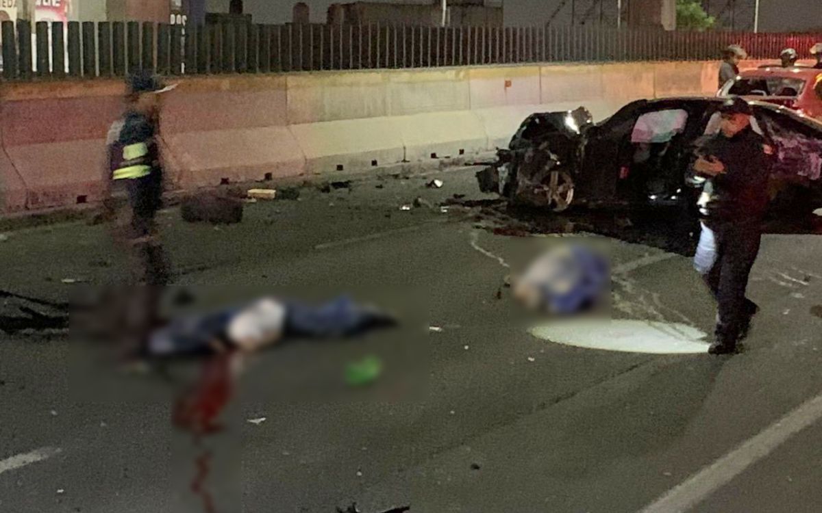 Choque en Periférico Norte deja 4 muertos y 2 heridos