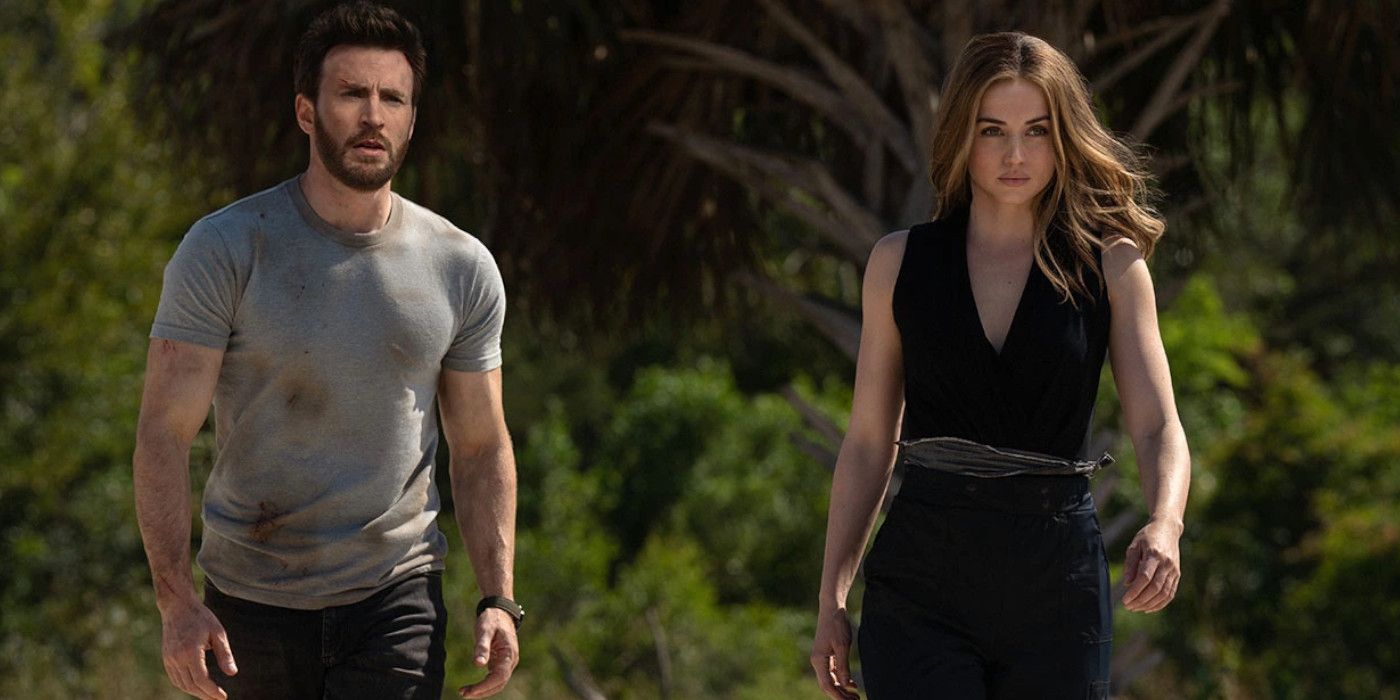 Ana de Armas and Chris Evans in Ghosted