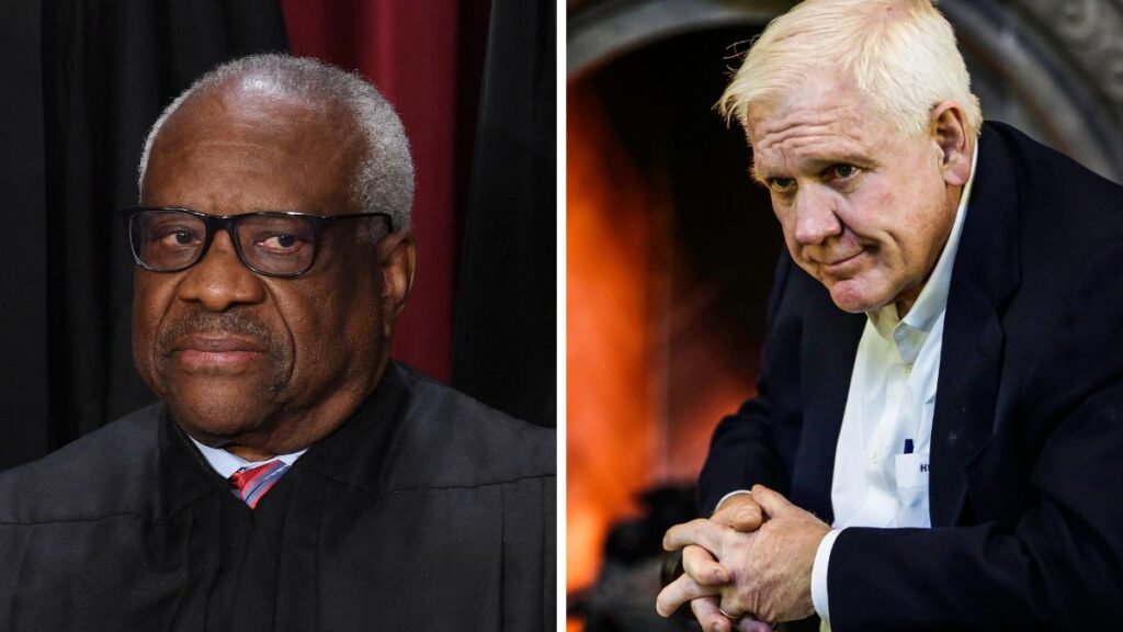 Clarence Thomas se expresa sobre supuestos viajes con Harlan Crow