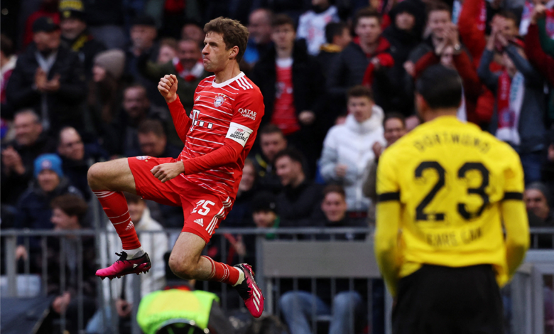 Clásico Alemán: Müller marca doblete en goleada sobre el Borussia Dortmund