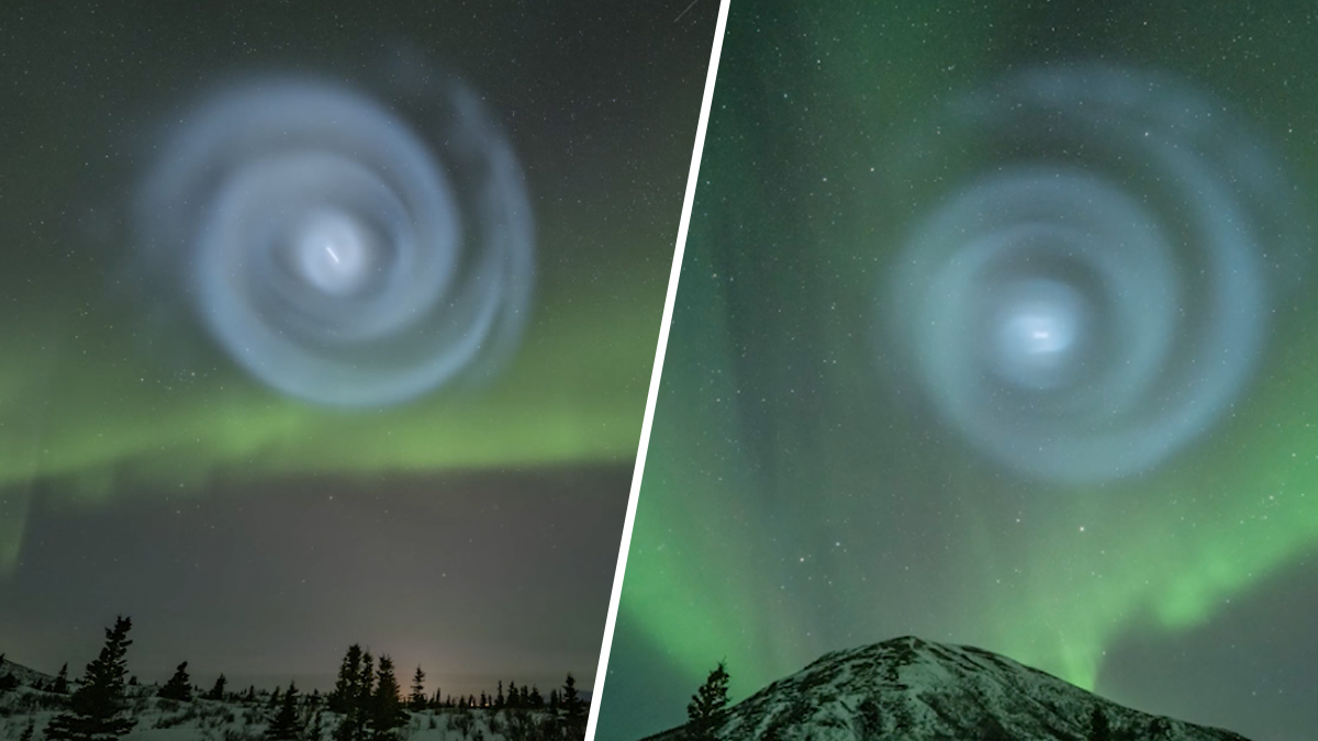 Cohete de SpaceX deja impresionante espiral en el cielo de Alaska