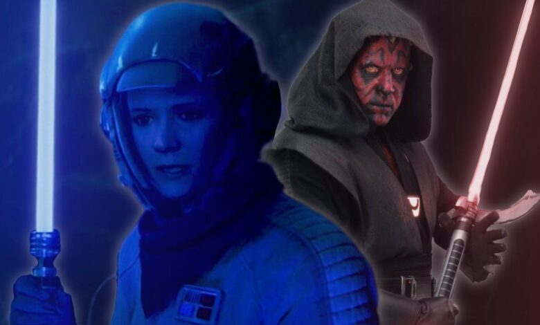 Leia in The Rise of Skywalker and Maul in Solo.