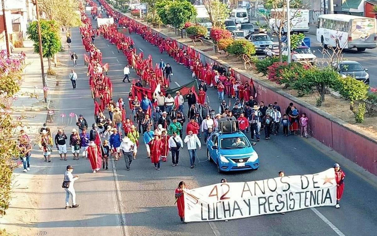 Con protestas, conmemoran aniversario luctuoso de Emiliano Zapata en Oaxaca