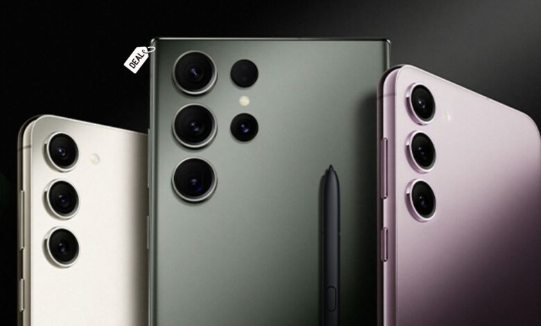 All phones in the Galaxy S23 series in different colors available on sale