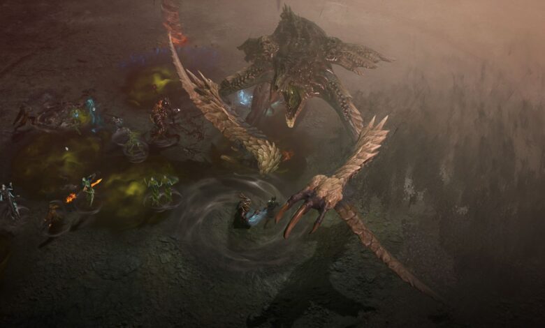 Ashava attacking several characters in Diablo 4
