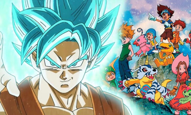Dragon Ball and Digimon.