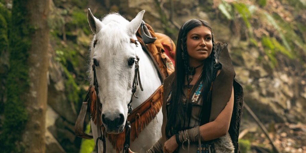 Tiger Lily with a horse in Peter Pan and Wendy