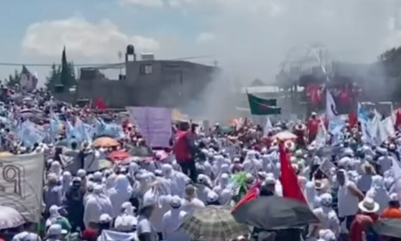 Dos heridos tras falla pirotécnica en mitin de Alejandra del Moral