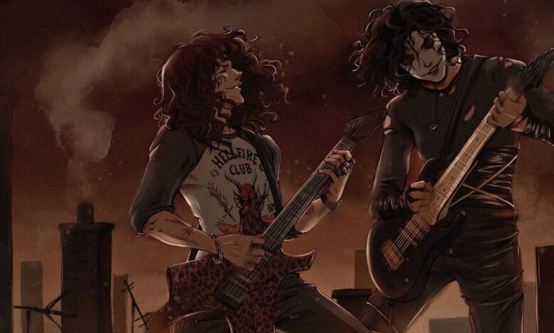Stranger Things and The Crow Fan Art Crossover