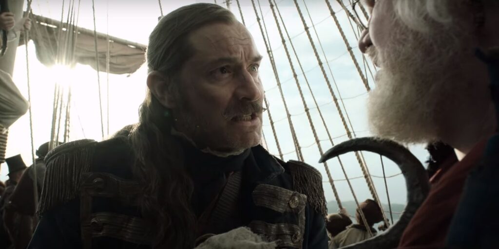 Jude Law as Captain Hook in Peter Pan and Wendy