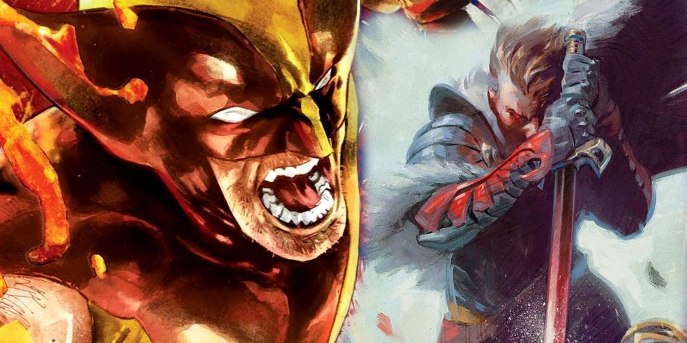 Wolverine and the Black Knight with the Ebony Blade in Marvel Comics