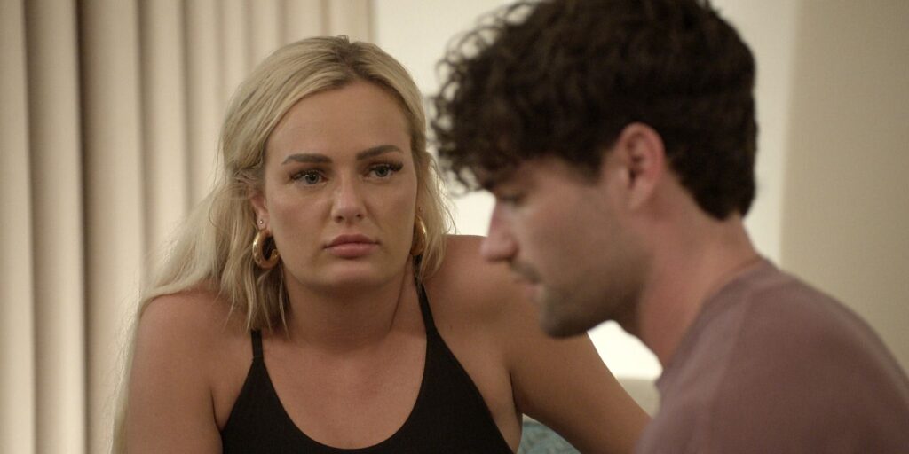 Micah Lussier and Paul Peden on Love is Blind season 4 having a serious discussion