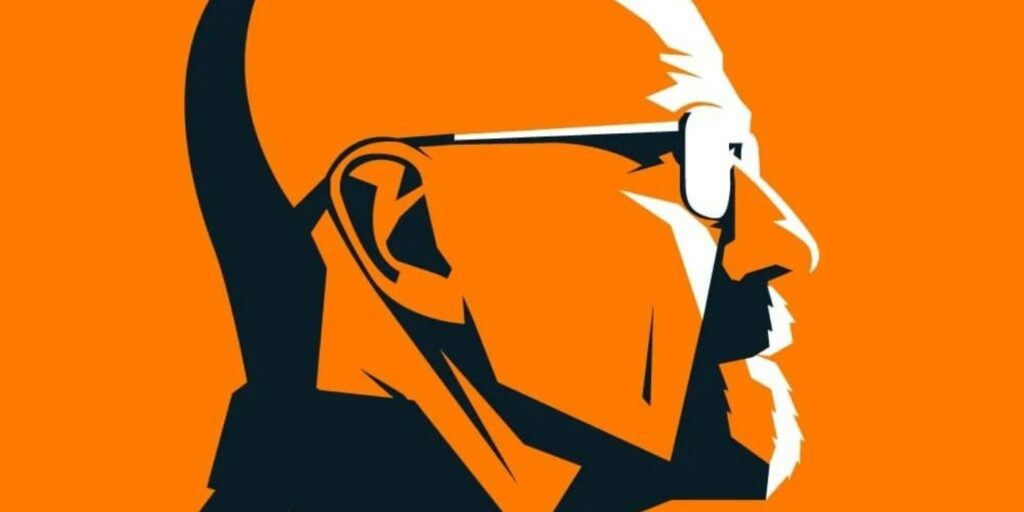 Walter White facing Gus in Breaking Bad fan art