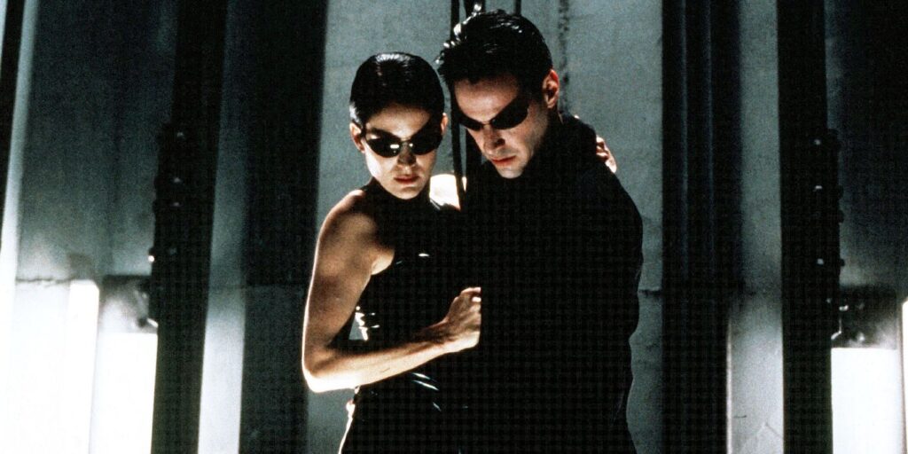 Neo and Trinity in The Matrix