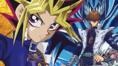 Yu-Gi-Oh!'s Yugi and Kaiba.
