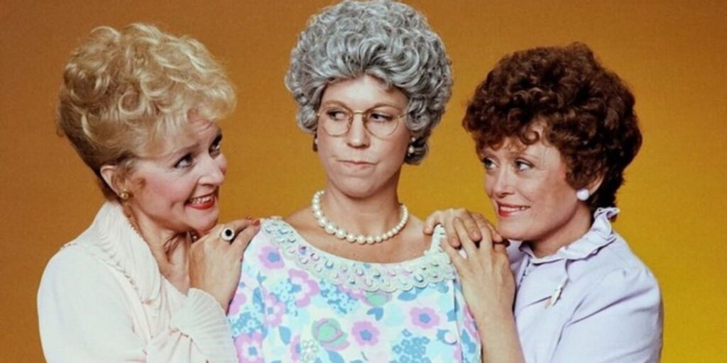 The cast of Mama's Family pose for a promo image