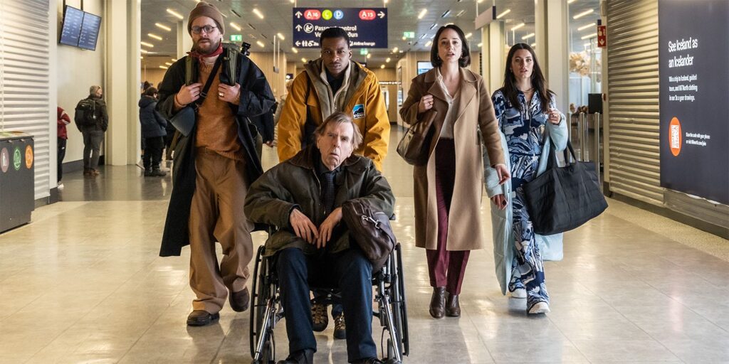 northern comfort group shot at airport