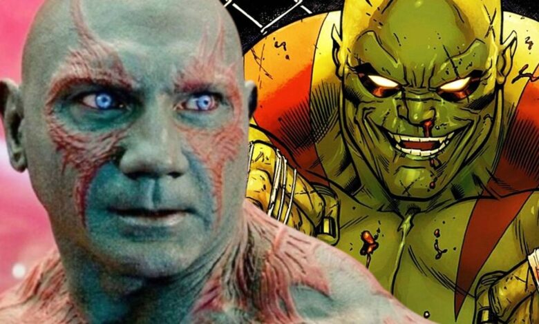 drax the destroyer marvel comics and mcu version