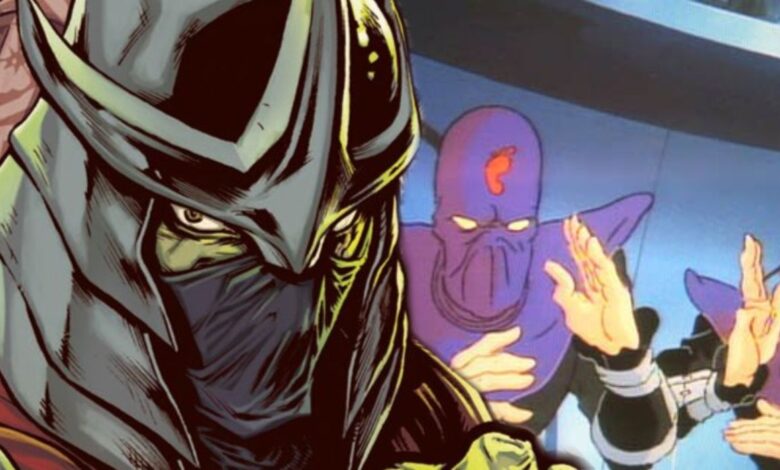 TMNT: Shredder and two Foot Clan ninjas.