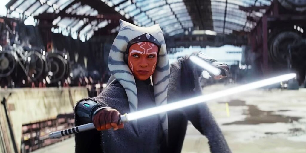 Ahsoka dual wielding lightsabers