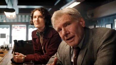 Harrison Ford and Phoebe Waller-Bridge in Indiana Jones 5.