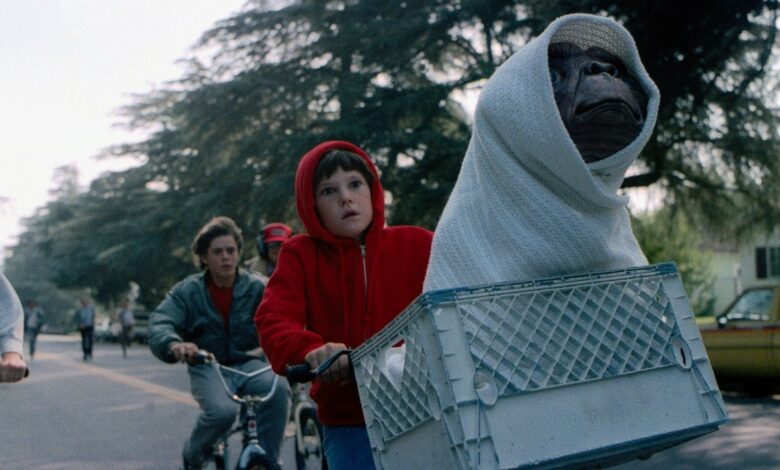 The kids riding bikes in ET the Extraterrestrial's Bike Scene