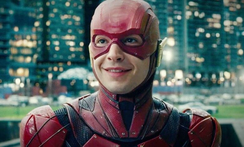 The Flash smiling