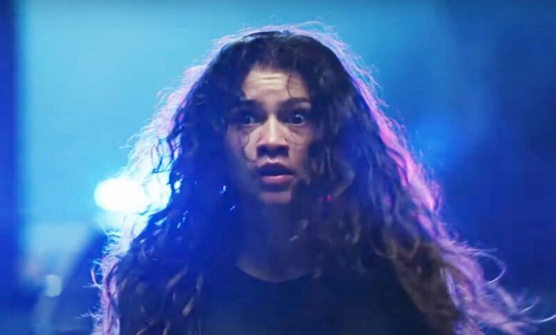 Zendaya running from the police in Euphoria