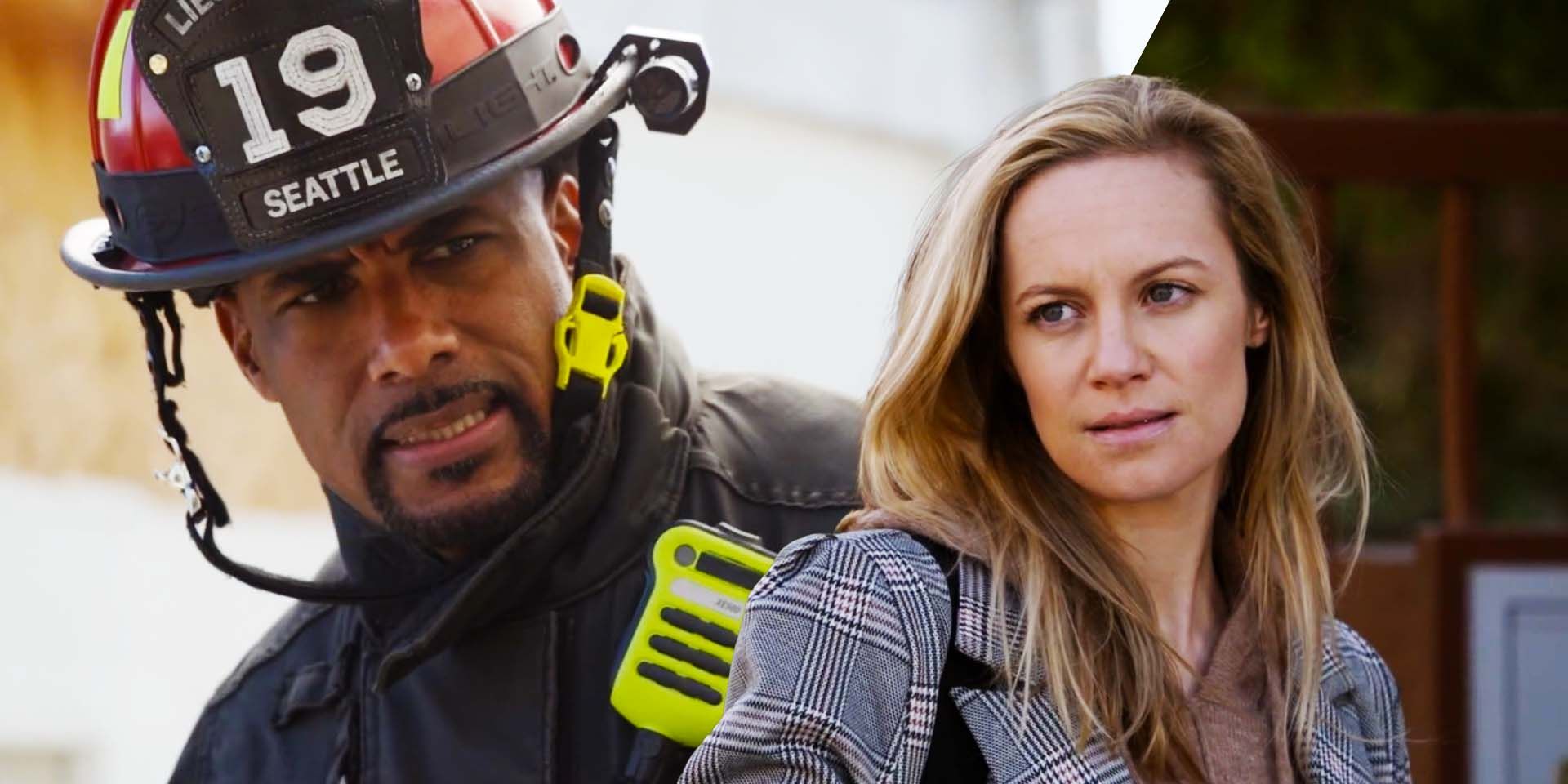 Boris Kodjoe as Robert Sullivan and Danielle Savre as Maya Bishop in Station 19 season 6 episode 13