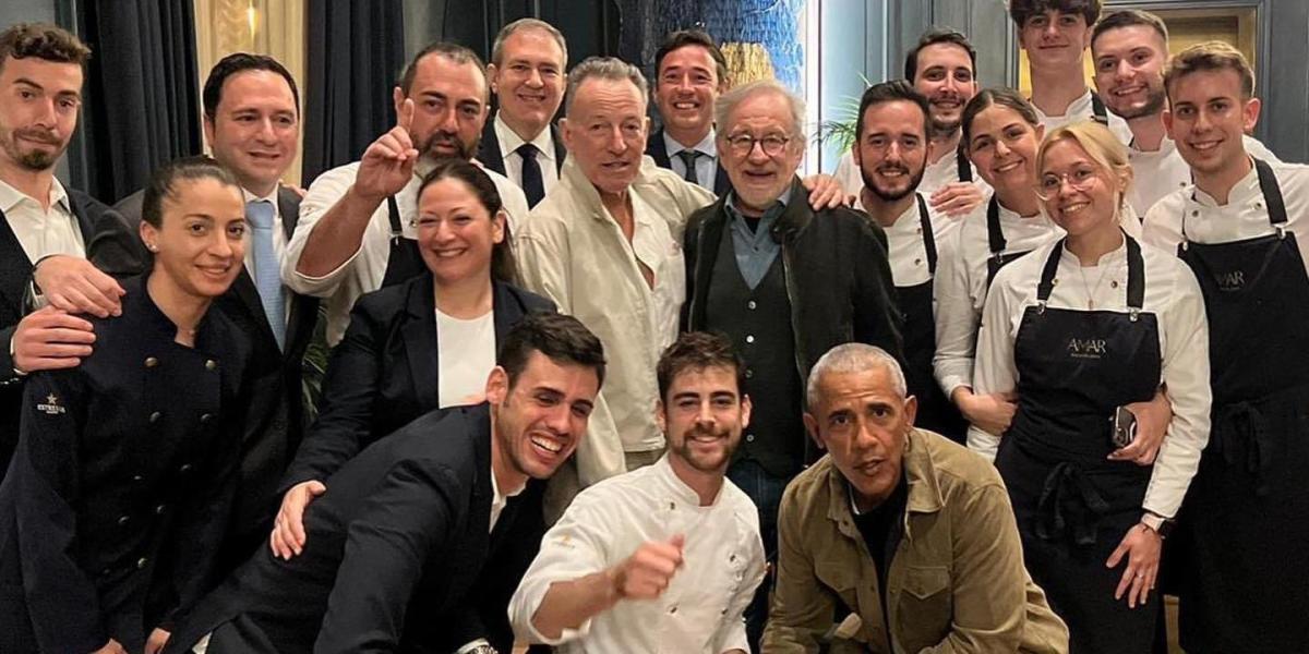 Este es el restaurante de Barcelona en el que cenaron Springsteen, Spielberg y Obama