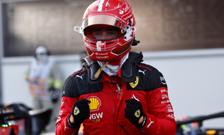 F1: Leclerc largará primero el domingo; Pérez encabeza la segunda fila