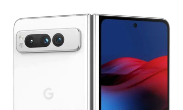 Google Pixel Fold leaked render in white color