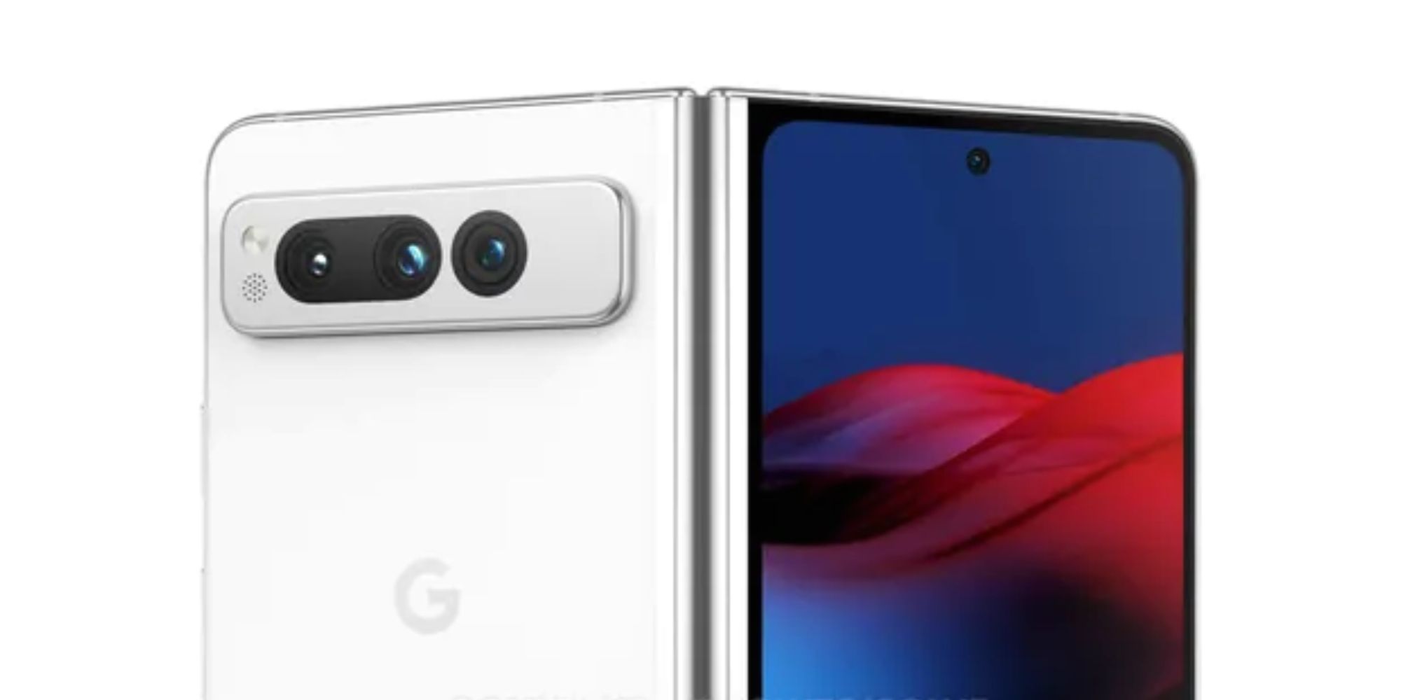 Google Pixel Fold leaked render in white color