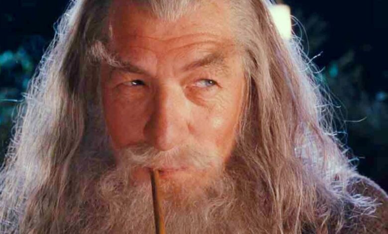 Sir Ian McKellen as Gandalf in The Lord of the Rings.