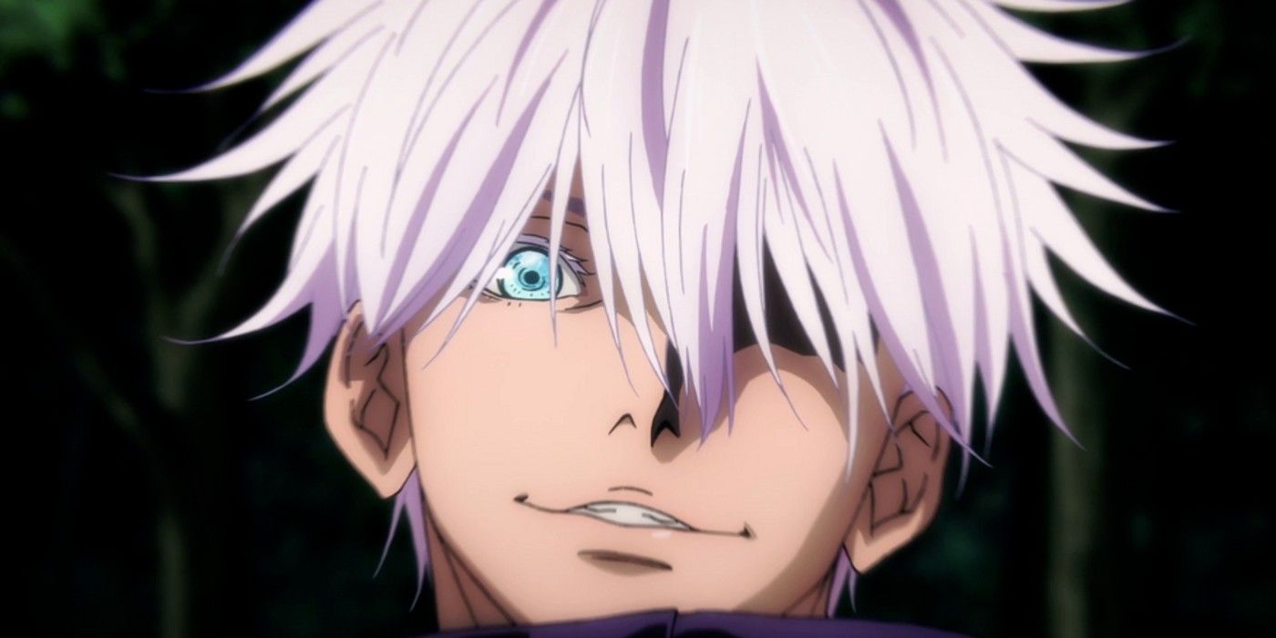Gojo smiling in Jujutsu Kaisen